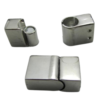 Zamak magnetic clasps: ZAML-06 10*5mm (Steel Matt)