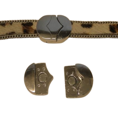 Zamak magnetic claps: MGL-123 12*2mm (Antique Silver)