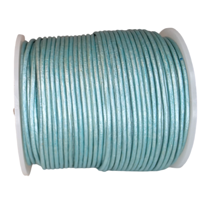 Round Leather Cord - 1.5mm - Metallic Ocean