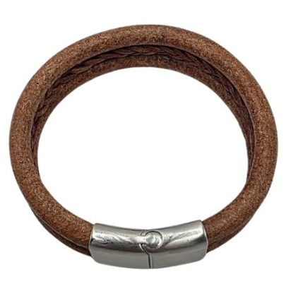Combination Leather Bracelet - Style 224