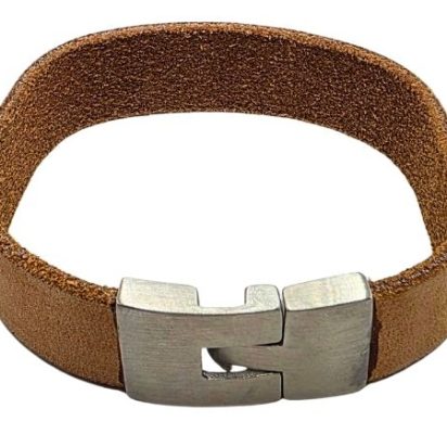 Plain Flat Leather Bracelet - Style 292