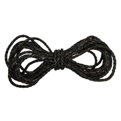 Dublin Bolo Braided Round Twist Leather Cords - 6mm -  Vintage Brown