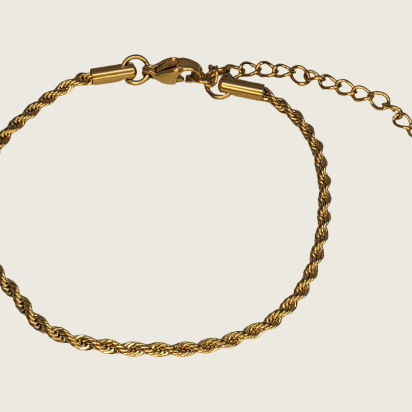 Rope Chain Bracelet - 2mm – Gold - Item 906