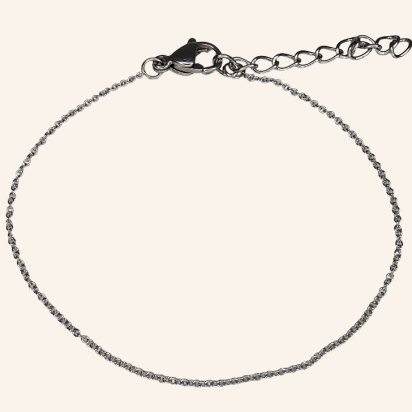Tiny Chain Bracelet - Silver - 0.25mm - Item 54