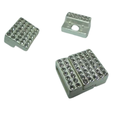 Zamak magnetic claps: MGL-266 14*3mm (matt silver)