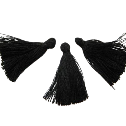Cotton Tassels 3 cms - Black