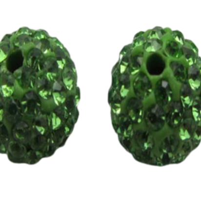 Shamballa Bead - 10mm - Peridot