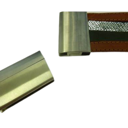 Stainless Steel Magnetic Clasp: MGST-111 40*3.5mm (Steel matt)