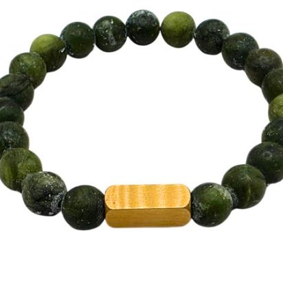 Serpentine Gemstone Bracelet: Style-528 (8mm)