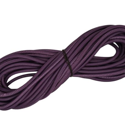Real Round Nappa Leather Cord - Dark Purple 5mm
