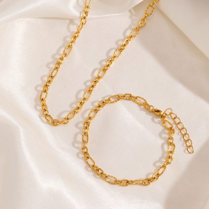 Gold Plated Stainless Steel Necklace - 540