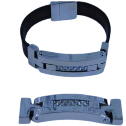 Stainless steel part for bracelet: SSP-526 10.5*3.5MM (Steel)