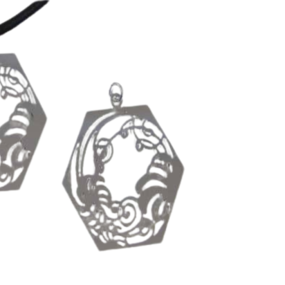 Stainless Steel Pendant: SSP-550 35x40mm (Steel)