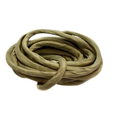 Real silk cords with inserts - 4 mm - Stony Mist