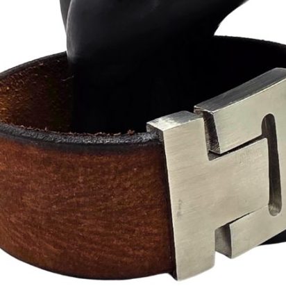 Plain Flat Leather Bracelet - Style 286