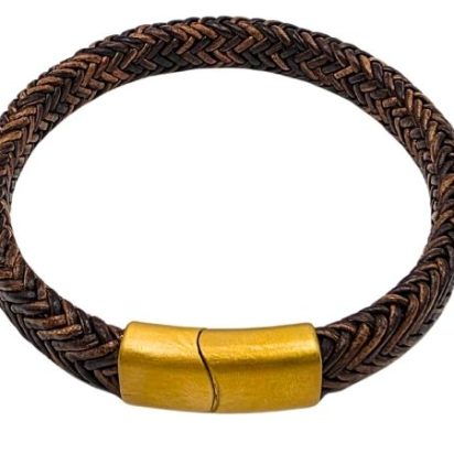Spiral Braided Leather Bracelet - Style 342