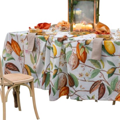 Fig Garden Waxed Tablecloth