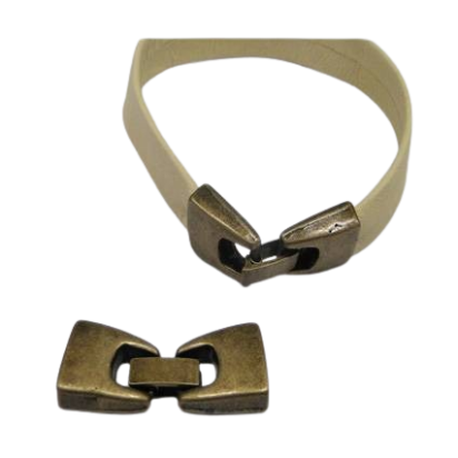 Zamak Snap Lock Clasp: MGL 240 12x3.5mm (Antique Gold)