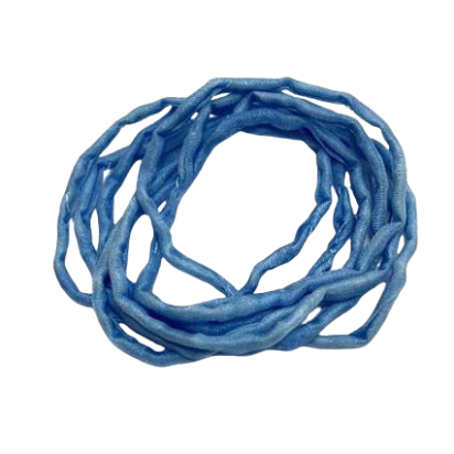 Real silk cords with inserts - 2mm - BABY BLUE