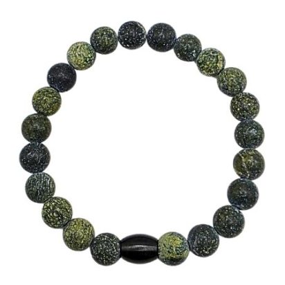 Serpentine Gemstone Bracelet: Style-527 (8mm)