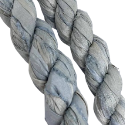 Sari Silk -  Icy Silver Mist - 911