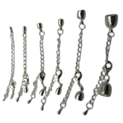 brass connector cap FI7009 - Silver - 6mm