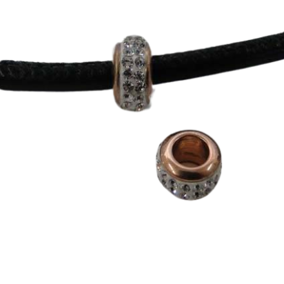 Stainless steel part for leather: SSP-366 6mm (rose gold)