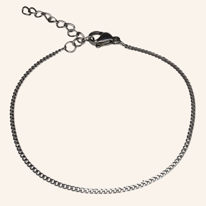 Regular Chain Bracelet - Silver - 0.5mm - Item 51
