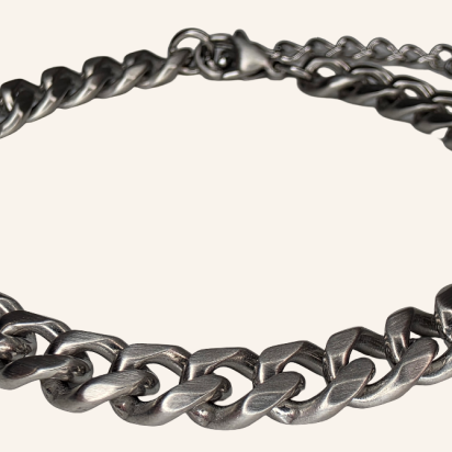 NK Chain Bracelet - Silver - 6mm - Item 983