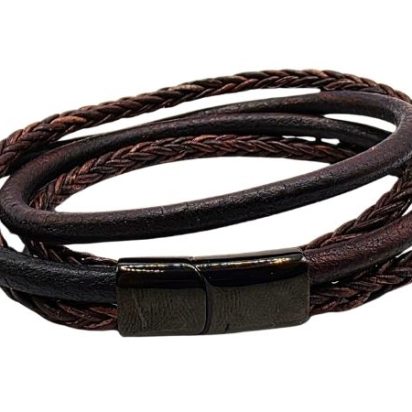 Combination Leather Bracelet - Style 218