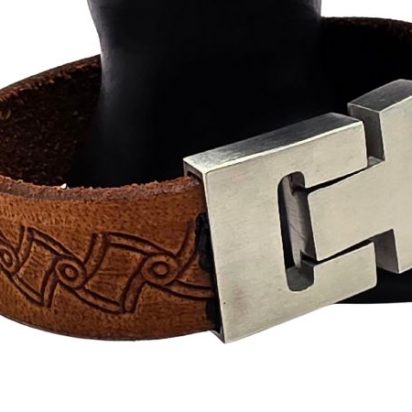 Plain Flat Leather Bracelet - Style 283