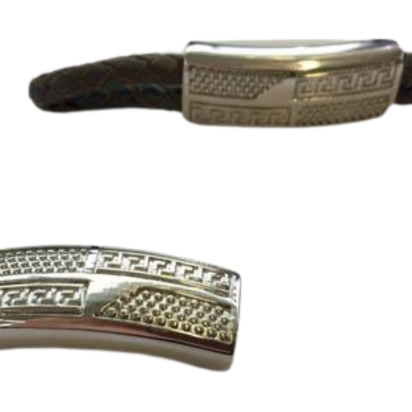 Stainless steel part for flat leather: SSP-684 12*5mm (Steel)