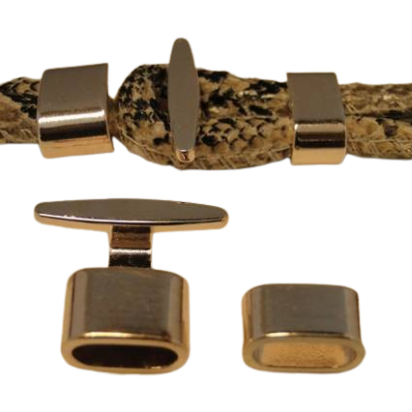 Zamak open hooks clasps: ZAML-12 (Rose Gold)