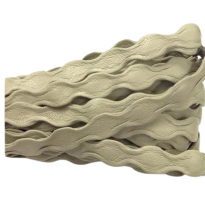 Real Nappa Leather -12mm-Wave Style-Light Grey