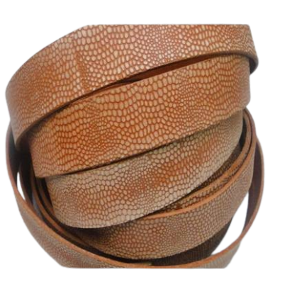Vintage Style Flat Leather - 10mm-Tan
