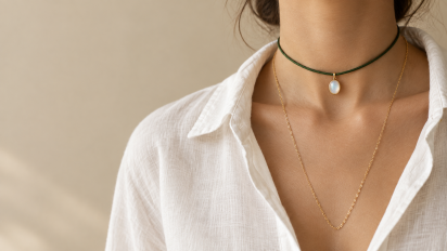 How to Style Gemstone Chokers on Silk Cord