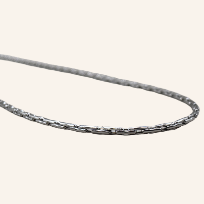 Square Boston Chain Necklace - Silver - 1mm - Item 985