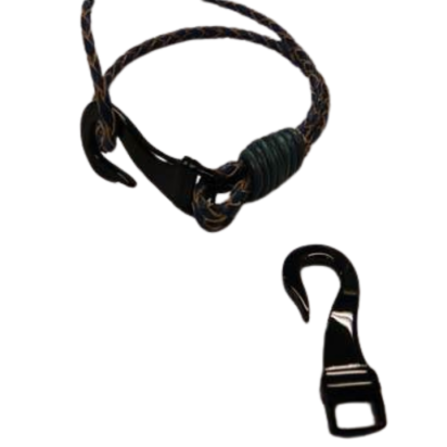 Stainless Steel Hook Clasp: MGST 203 4mm (black)