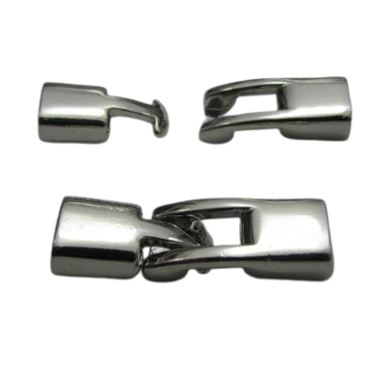 Zamak hook clasp: ZAML10 11x6mm (Steel)