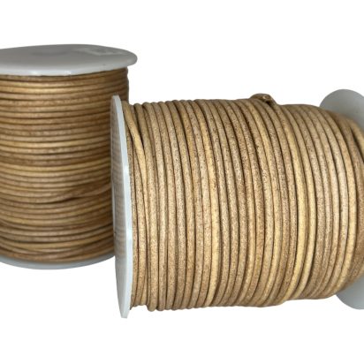 Round leather cord-2mm- Vintage Light Taupe