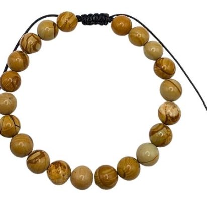 Wood Grain Gemstone Bracelet: Style-514 (8mm)