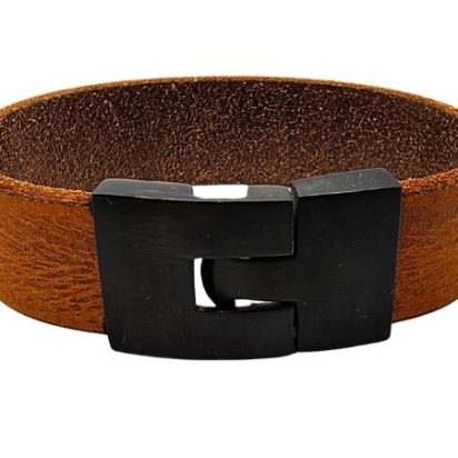 Plain Flat Leather Bracelet - Style 308