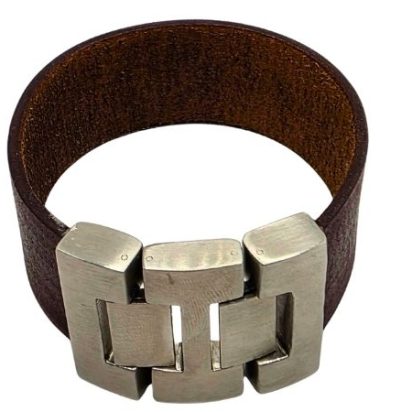 Plain Flat Leather Bracelet - Style 304