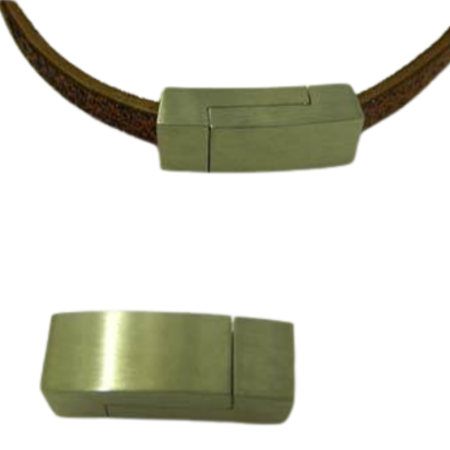Stainless Steel Magnetic Clasp: MGST-102 5*3mm (Steel Matt)