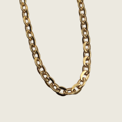 Cable Link Chain Necklace - Gold - 1mm - Item 992