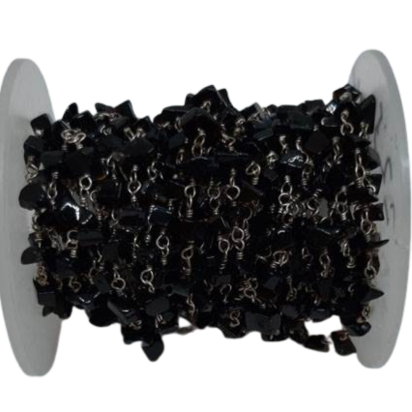 Gemstone chips chain black