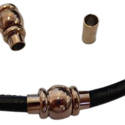 Stainless Steel Magnetic Clasp: MGST-101 4mm (Rose Gold)