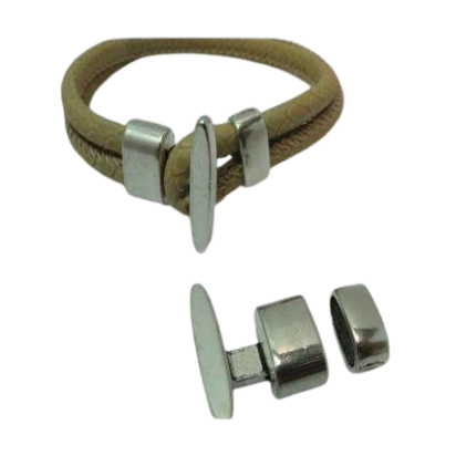 Zamak Open hook Clasp: MGL-338 11mmx5mm (Steel)