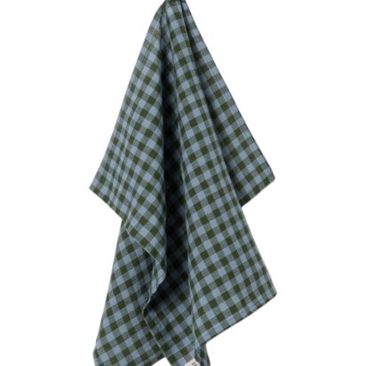 Blue and Green Checkered Towel