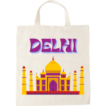 Cotton Tote Bag - Delhi Style